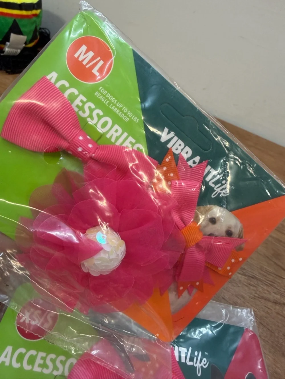 Pink Pet Flower Hair Clip & Collar Accent for Dogs